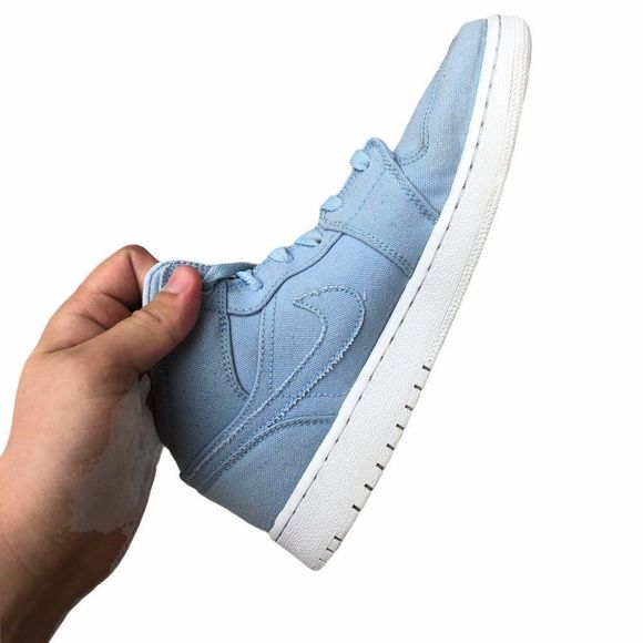 Nike Air Jordan 1 Mid 'Canvas Ice Blue' Size 6.5 - Picture 7 of 10